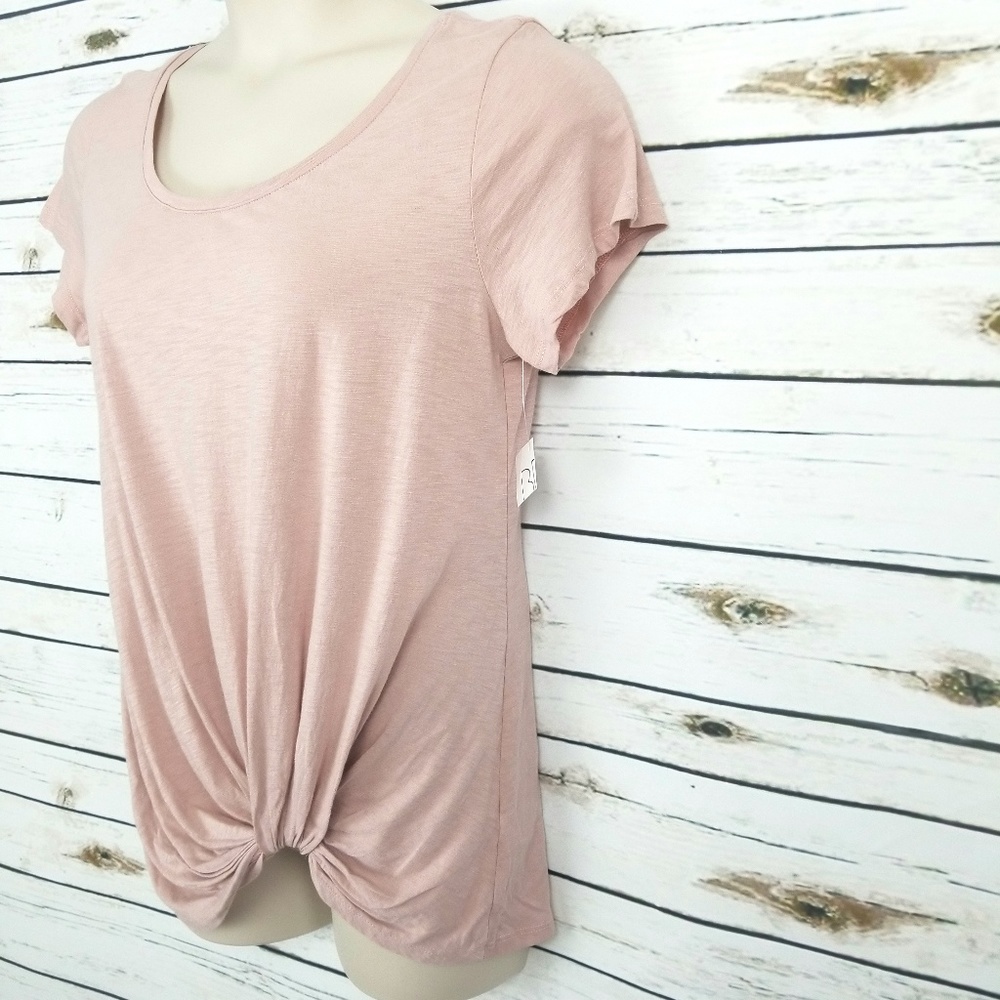 BP T-Shirt Pink XL  Short Sleeve Twist Front - Picture 3 of 6